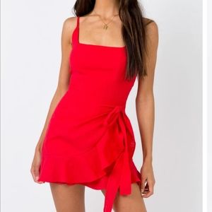 Princess Polly Love Lane Mini Dress Red Size 4